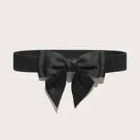 Casual Solid Color Bow Knot Cotton Women's Leather Belts main image 3