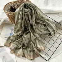 Women's Chinoiserie Ethnic Style Stripe Artificial Cotton  Silk Nylon Silk Scarf sku image 28