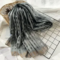 Women's Chinoiserie Ethnic Style Stripe Artificial Cotton  Silk Nylon Silk Scarf sku image 34