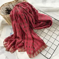Women's Chinoiserie Ethnic Style Stripe Artificial Cotton  Silk Nylon Silk Scarf sku image 35