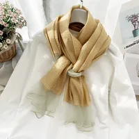 Women's Chinoiserie Ethnic Style Stripe Artificial Cotton  Silk Nylon Silk Scarf sku image 46