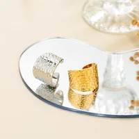 Wholesale Jewelry Classic Style Solid Color 304 Stainless Steel Gold Plated Open Rings main image 2