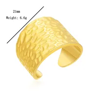Wholesale Jewelry Classic Style Solid Color 304 Stainless Steel Gold Plated Open Rings sku image 1