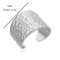 Wholesale Jewelry Classic Style Solid Color 304 Stainless Steel Gold Plated Open Rings sku image 2