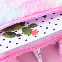 Unisex Medium Plush  Cute Square Zipper Crossbody Bag main image 5