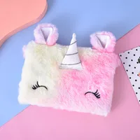 Unisex Medium Plush  Cute Square Zipper Crossbody Bag sku image 1