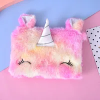 Unisex Medium Plush  Cute Square Zipper Crossbody Bag sku image 2