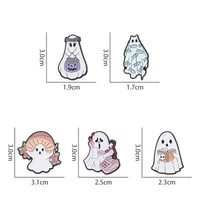 Cartoon Style Cowboy Style Halloween Pattern Ghost Devil Alloy Stamping Stoving Varnish Plating Women's Brooches main image 10