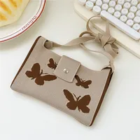 Women's Small Polyester Butterfly Cute Vacation Square Magnetic Buckle Crossbody Bag sku image 1