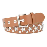 IG Style Punk Star Pu Leather Iron  Women's Leather Belts sku image 2