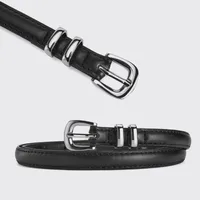 Basic Simple Style Solid Color Pu Leather Alloy Women's Leather Belts main image 3