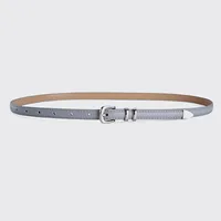 Basic Simple Style Solid Color Pu Leather Alloy Women's Leather Belts sku image 3