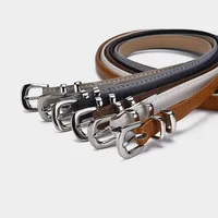 Basic Simple Style Solid Color Pu Leather Alloy Women's Leather Belts main image 1