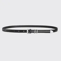 Basic Simple Style Solid Color Pu Leather Alloy Women's Leather Belts sku image 1