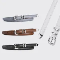 Basic Simple Style Solid Color Pu Leather Alloy Women's Leather Belts main image 2