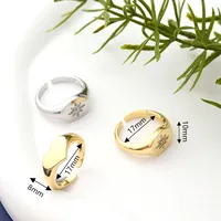 Copper 18K Gold Plated Opening Plating Inlay Eight Awn Star Heart Shape Zircon Adjustable Ring main image 1