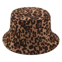 Unisex Casual Simple Style Leopard Wide Eaves Bucket Hat main image 1
