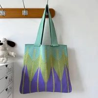 Women's Medium Polyester Color Block Vintage Style Classic Style Square Open Shoulder Bag sku image 3