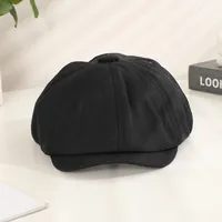 Men's Casual Simple Style Solid Color Hollow Out Wide Eaves Newsboy Cap main image 6