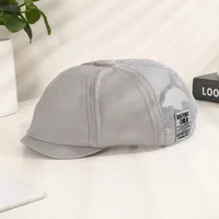 Men's Casual Simple Style Solid Color Hollow Out Wide Eaves Newsboy Cap main image 5