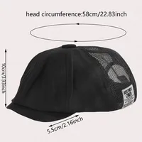 Men's Casual Simple Style Solid Color Hollow Out Wide Eaves Newsboy Cap main image 8