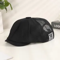 Men's Casual Simple Style Solid Color Hollow Out Wide Eaves Newsboy Cap sku image 1