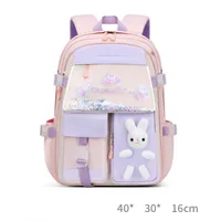 Waterproof Animal Cartoon Letter School Daily Kids Backpack sku image 1