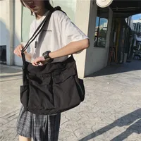 Women's Medium Canvas Solid Color Streetwear Square Zipper Messenger Bag main image 1