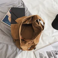 Women's Medium Canvas Solid Color Streetwear Square Zipper Messenger Bag main image 3