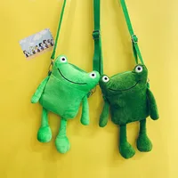 Women's Small Cotton Plush Animal Cute Square Zipper Crossbody Bag main image 1