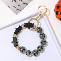 Casual Simple Style Bat Wood Beaded Halloween Keychain main image 7
