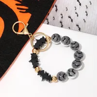 Casual Simple Style Bat Wood Beaded Halloween Keychain main image 6