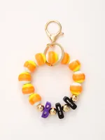 Casual Simple Style Bat Wood Beaded Halloween Keychain main image 4