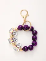 Casual Simple Style Bat Wood Beaded Halloween Keychain sku image 6