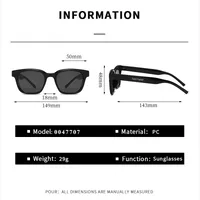 IG Style Simple Style Solid Color Pc Square Full Frame Women's Sunglasses main image 10