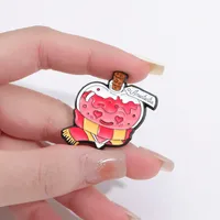 Cartoon Style Cute Animal Cat Magic Medicine Bottle Alloy Stamping Stoving Varnish Plating Unisex Brooches main image 3