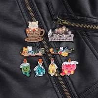 Cartoon Style Cute Animal Cat Magic Medicine Bottle Alloy Stamping Stoving Varnish Plating Unisex Brooches main image 6