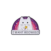 Cute Letter Cat Alloy Stoving Varnish Unisex Brooches sku image 1