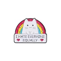 Cute Letter Cat Alloy Stoving Varnish Unisex Brooches sku image 2
