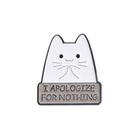 Cute Letter Cat Alloy Stoving Varnish Unisex Brooches sku image 4