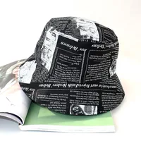 Women's Casual Preppy Style Artistic Letter Wide Eaves Bucket Hat main image 2