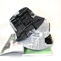 Women's Casual Preppy Style Artistic Letter Wide Eaves Bucket Hat main image 1