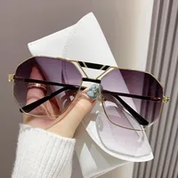 Basic Simple Style Solid Color Ac Polygon Full Frame Women's Sunglasses main image 2
