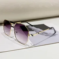 Basic Simple Style Solid Color Ac Polygon Full Frame Women's Sunglasses sku image 3