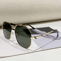 Basic Simple Style Solid Color Ac Polygon Full Frame Women's Sunglasses sku image 4