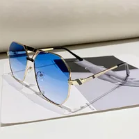 Basic Simple Style Solid Color Ac Polygon Full Frame Women's Sunglasses sku image 5