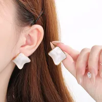 1 Pair Simple Style Square 304 Stainless Steel 18K Gold Plated Ear Studs main image 10