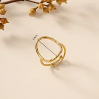 Wholesale Jewelry Simple Style Geometric 304 Stainless Steel Freshwater Pearl 18K Gold Plated Inlay Rings main image 8