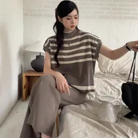 Daily Women's Casual Stripe Polyester Contrast Binding Pants Sets Pants Sets main image 6