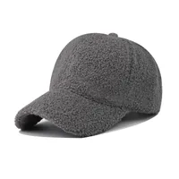 New Lamb Wool Solid Color Baseball Cap Cap Outdoor Sun Hat Wholesale sku image 3